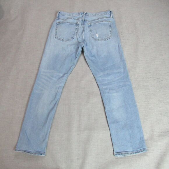 Old Navy Jeans Mens 32X30 Blue Skinny Built In Flex Distressed Y2K Punk Grunge - Picture 6 of 12